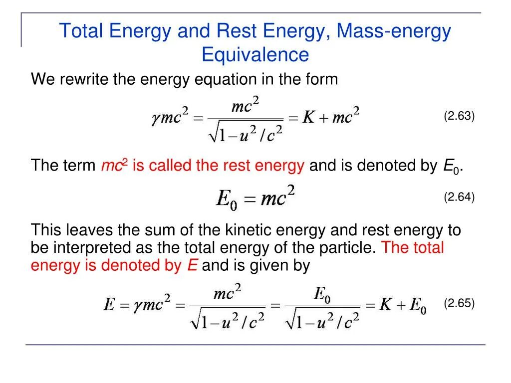 Rest mass. Mass-energy equivalence. relativistic mass and energy. total energies формула. total energy физика.