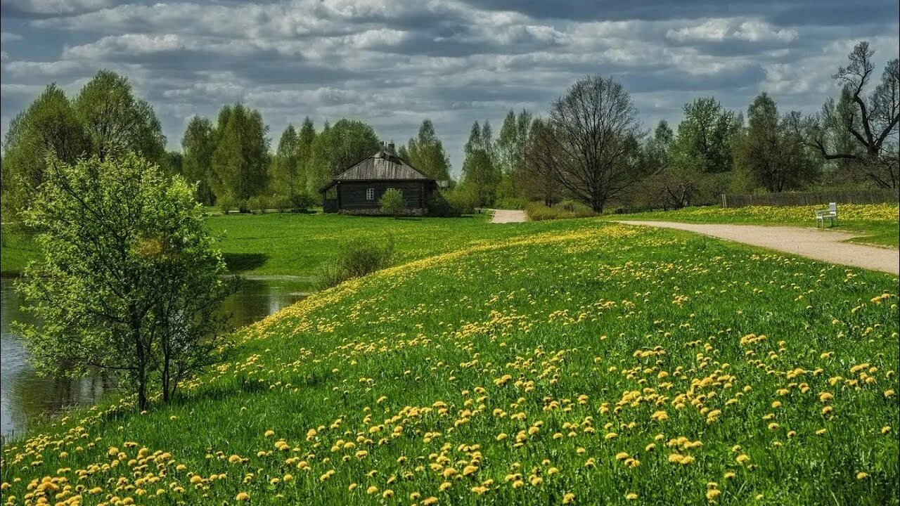 Pin by Галина on Рисованные деревенские пейзажи Landscape paintings, Landscape a