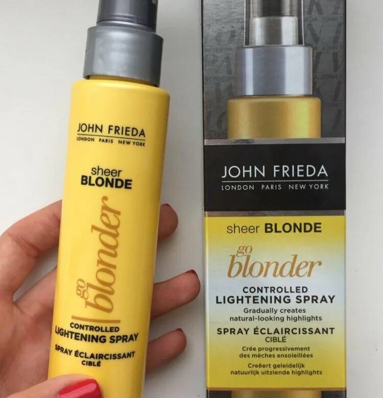 Sheer blonde. Спрей John Frieda Sheer blonde go blonder. John Frieda осветляющий спрей. Sheer blonde go blonder осветляющий спрей для волос 100 мл.