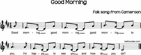 Английская песенка good morning