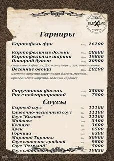 Меню бирхаус астрахань