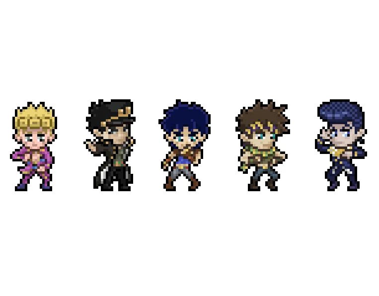 Куджо джотаро pixel art. Дьяволо джоджо пиксель. Джоджо пиксель арт. Джотаро куджо пиксель арт. Какёин нориаки джоджо.