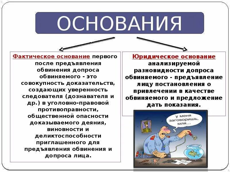 Допрос после обвинения. Основания для привлечения в качестве обвиняемого. Понятие привлечения лица в качестве обвиняемого. Порядок привлечения лица в качестве обвиняемого. Значение привлечения лица в качестве обвиняемого.