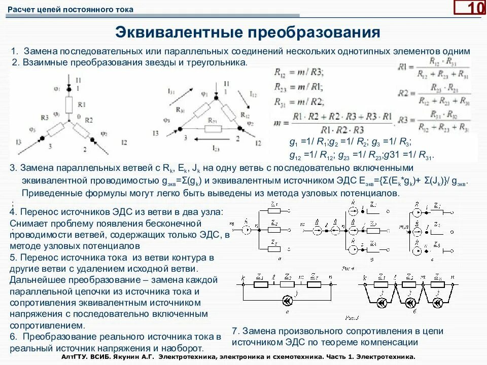 Метод преобразования цепей