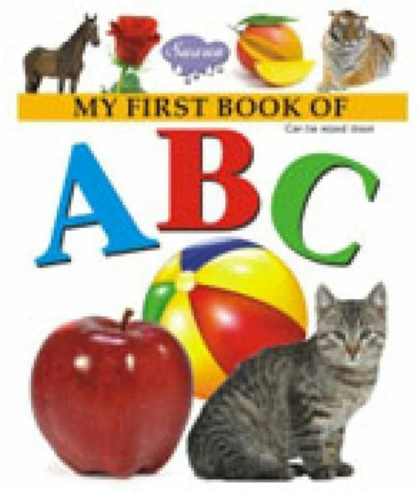 It is my first book. My first book. my first abc. board book. my first alphabet book. my first book of letters.