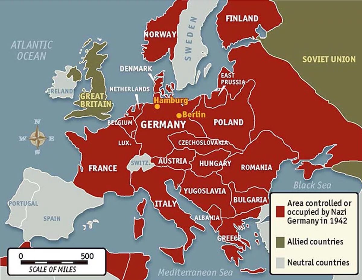 Какие страны захватила германия к 1940. Территории третьего рейха в 1942. Карта стран третьего рейха. Захват территории третьим Рейхом карта. Карта завоеваний третьего рейха.