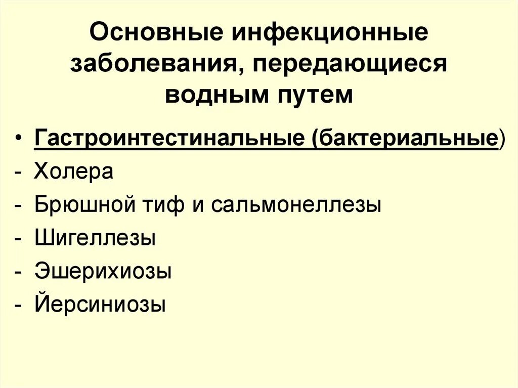 Заболевание передающееся водным