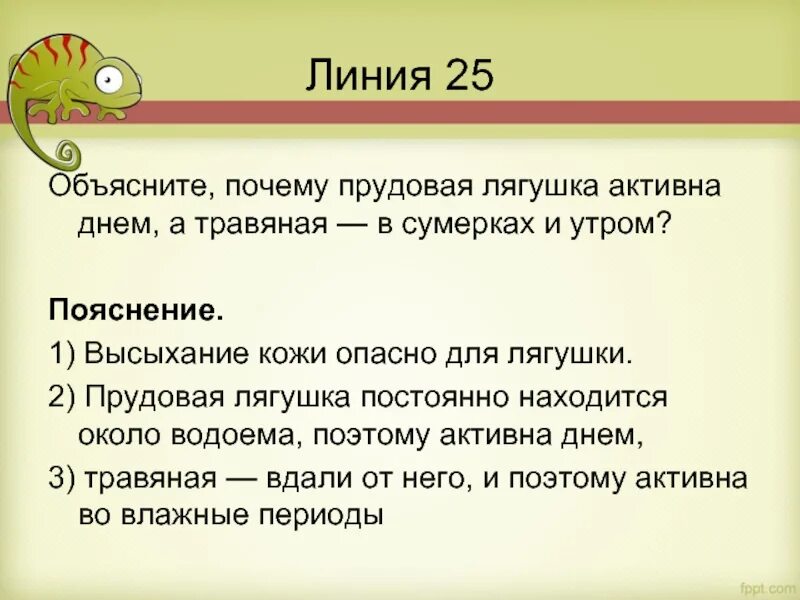 Почему Прудовая лягушка активна днём а травяная в Сумерки. Почему высыхание кожи опасны для лягушки. Почему кожа лягушки всегда должна быть влажной.