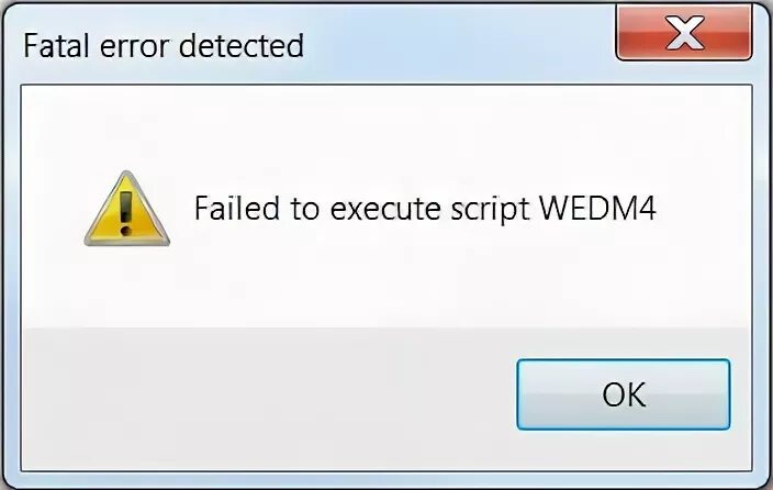 Failed to execute script