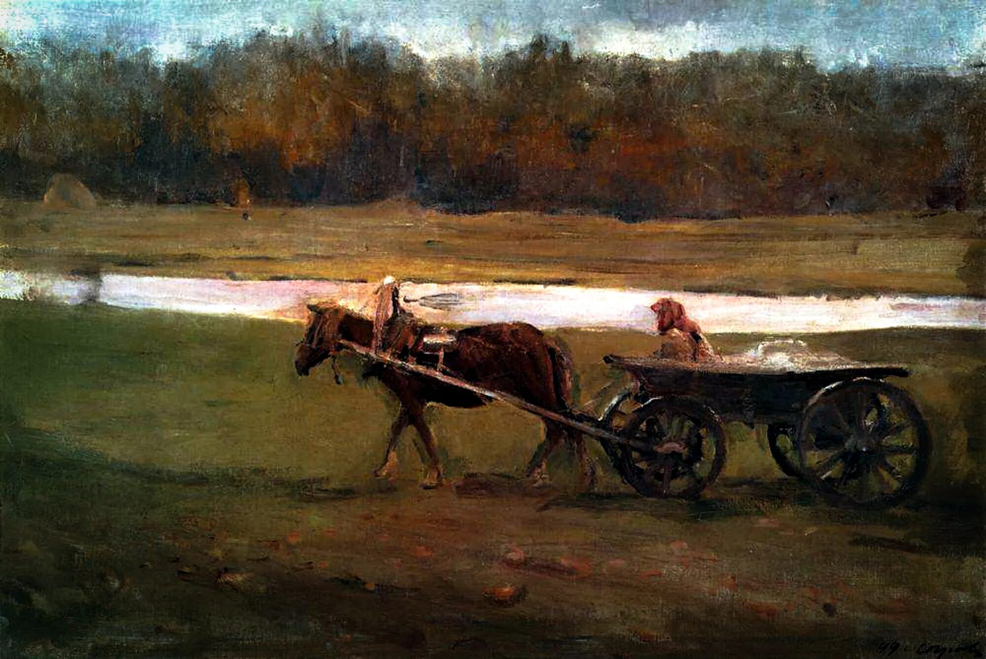 Краткий пересказ бирюк тургенев. Текст гроза надвигалась впереди огромная лиловая туча медленно. «баба в телеге», 1899, русский музей). Мне навстречу неслись длинные серые. Пейзаж в рассказе бирюк.