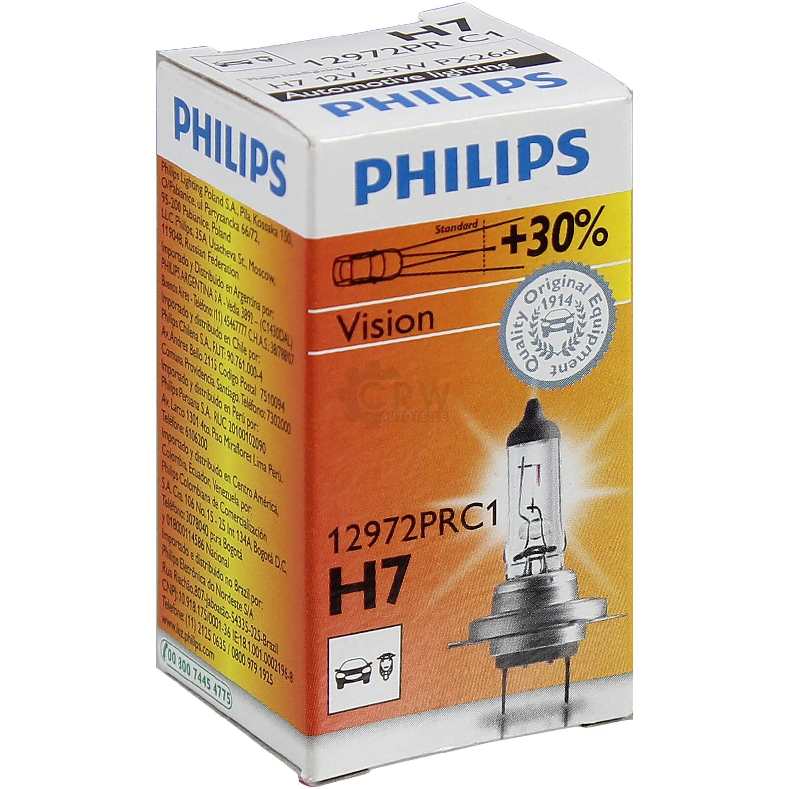 Лампы Philips h7 12972prc1. Лампа h7 Philips 12v 55w Vision +30%. Лампа галоген. H7 12v 55w Philips Premium +30% 12972prc1 картон. Philips h7-12-55 +30% Vision 12972prc1 от. Лампа ближнего света филипс