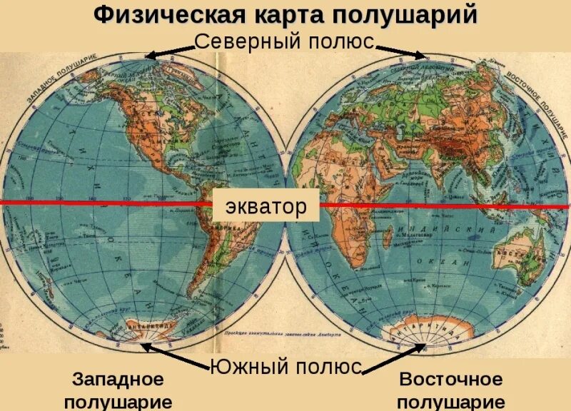Что такое полушарие. Северное южное западное восточное полушарие на карте мира. физическая карта полушарий западное полушарие. южное полушарие на карте. полюса на карте.