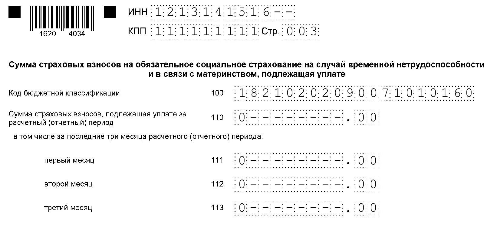 Образец нулевого ефс 1