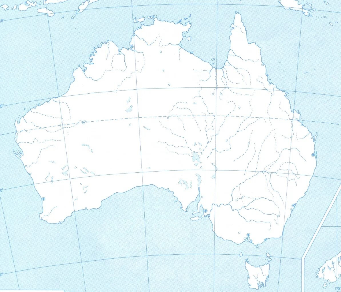 Контурная карта австралии 7 класс ответы
