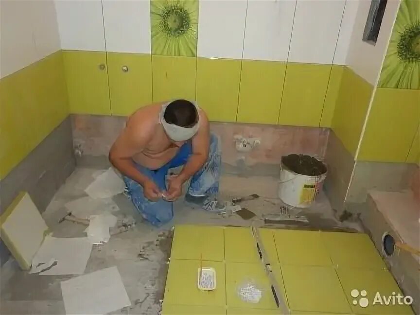 За 5 часов плиточник укладывает