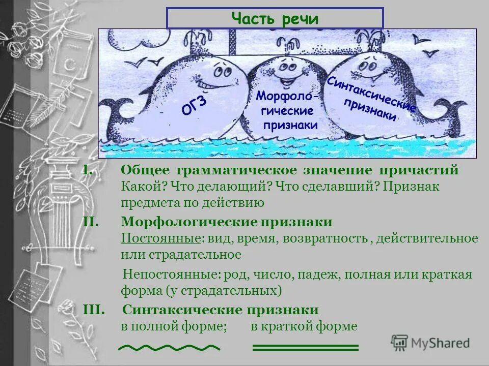 Причастие как определяемое слово - фотоподборка