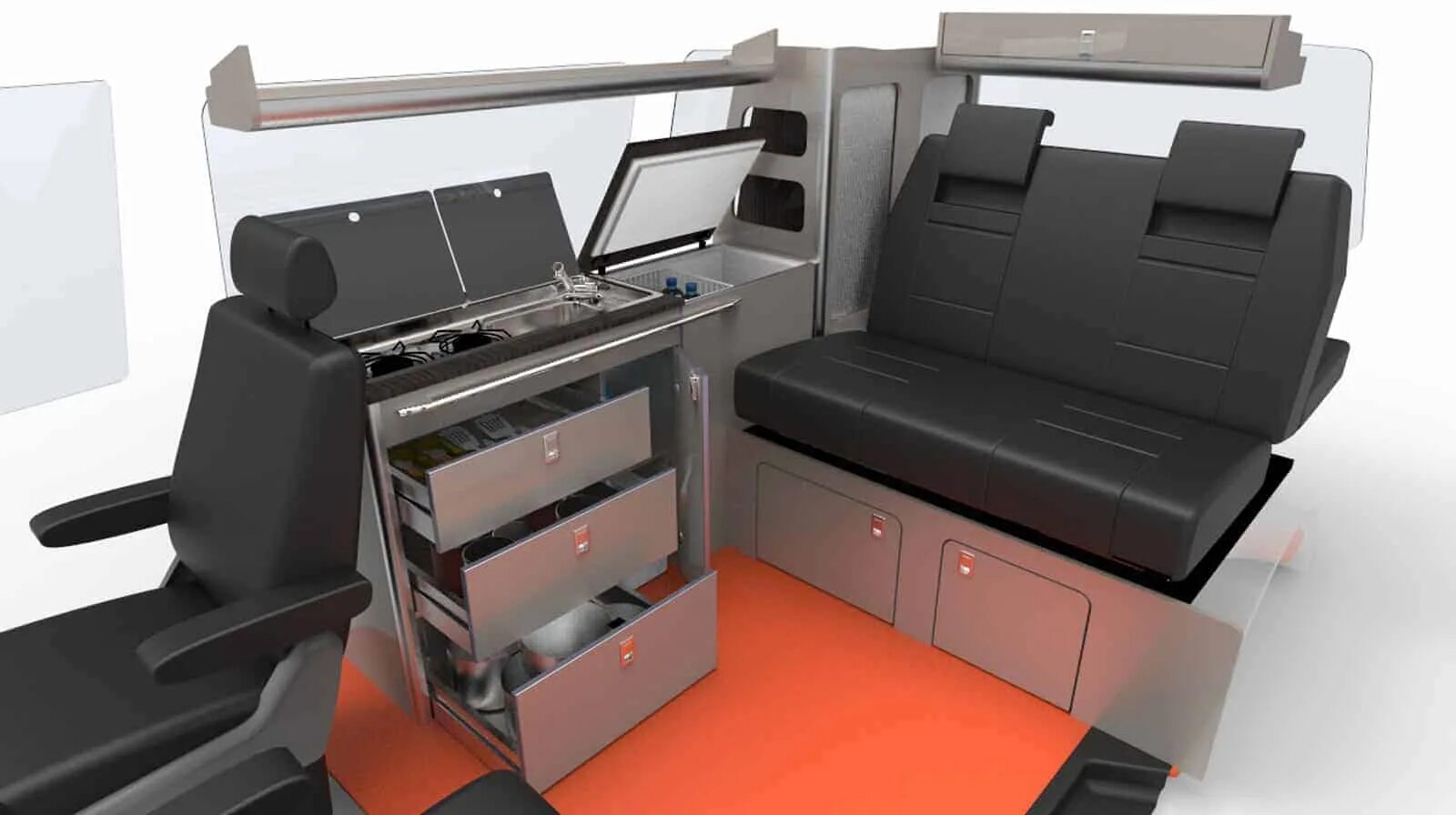 Design evo. Vw t6 camper interior bed. кухня для vw t5. forting т5 evo. стол трансформер для автодома.