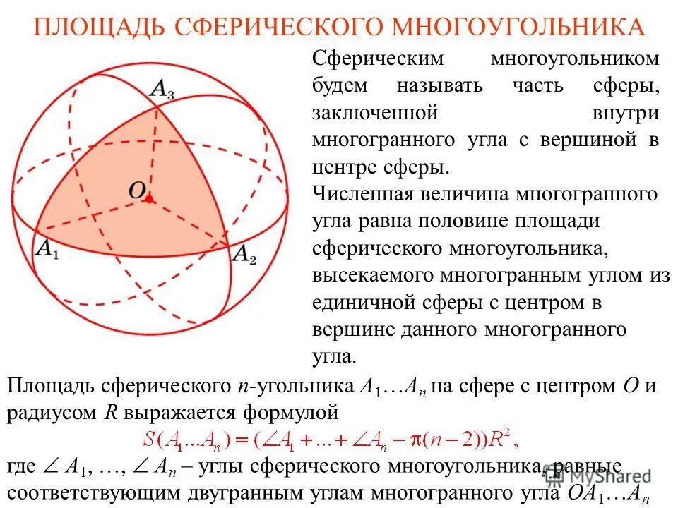 Сферическая поверхность шара