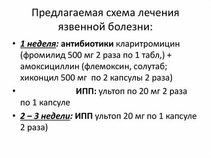 Обострение язвы желудка лечение препараты