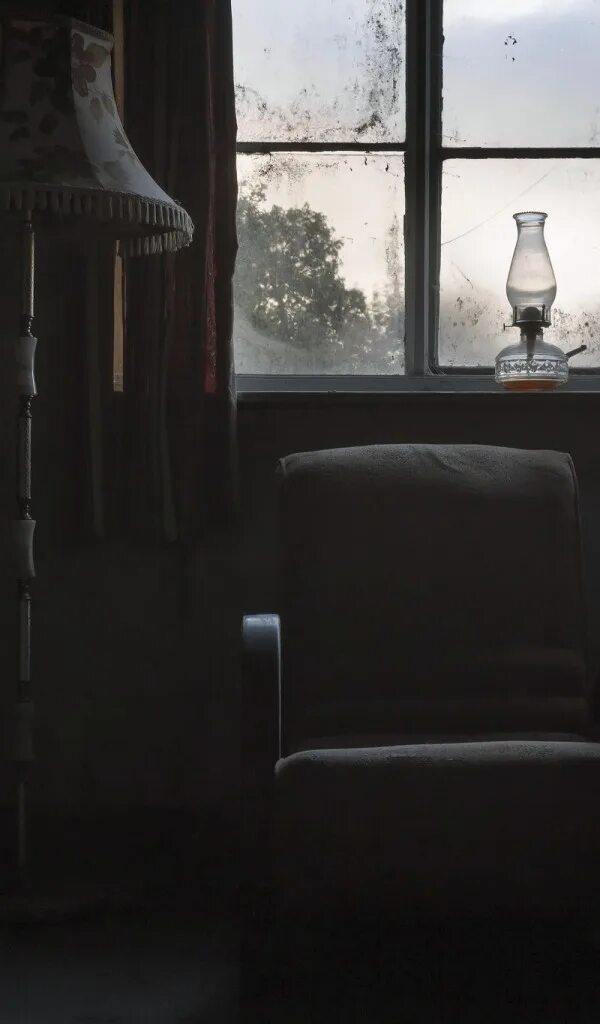 The box is under the window