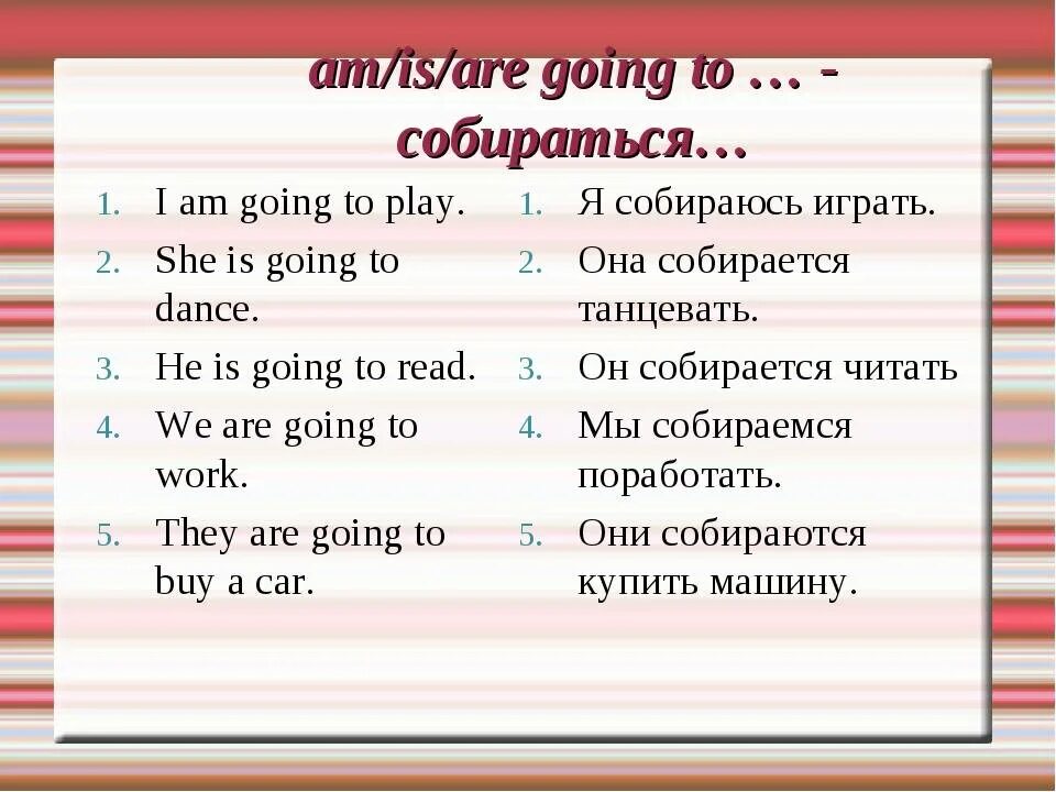 Going перевод на русский язык. Оборот to be going to в английском. Правило по английскому языку to be going to 5 класс. Грамматическая структура to be going to. Конструкция to be going to.