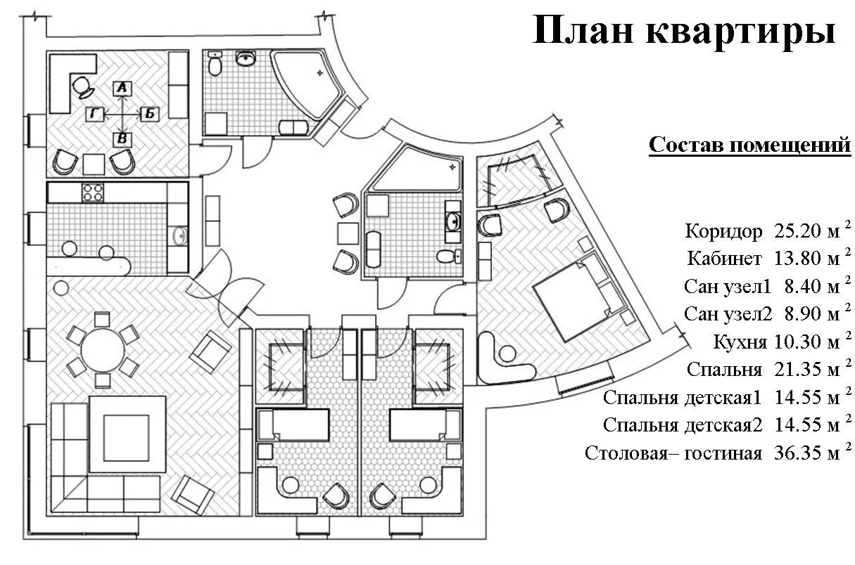 Состав помещений жилого дома