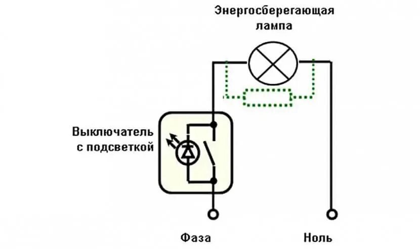 Почему мигает подсветка. Схема подключения лампочки через конденсатор. Схема подключения выключателя с подсветкой к лампочке. Схема подключения конденсатора к светодиодной лампе. Схема включения лампочки с конденсатором.