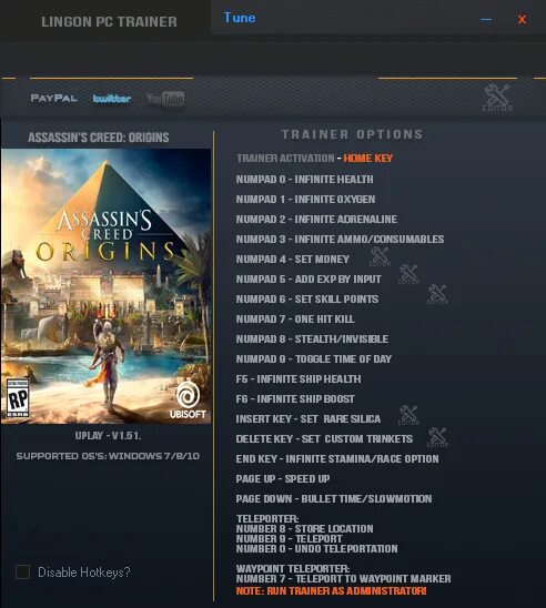 Assassin&#039;s creed trainer