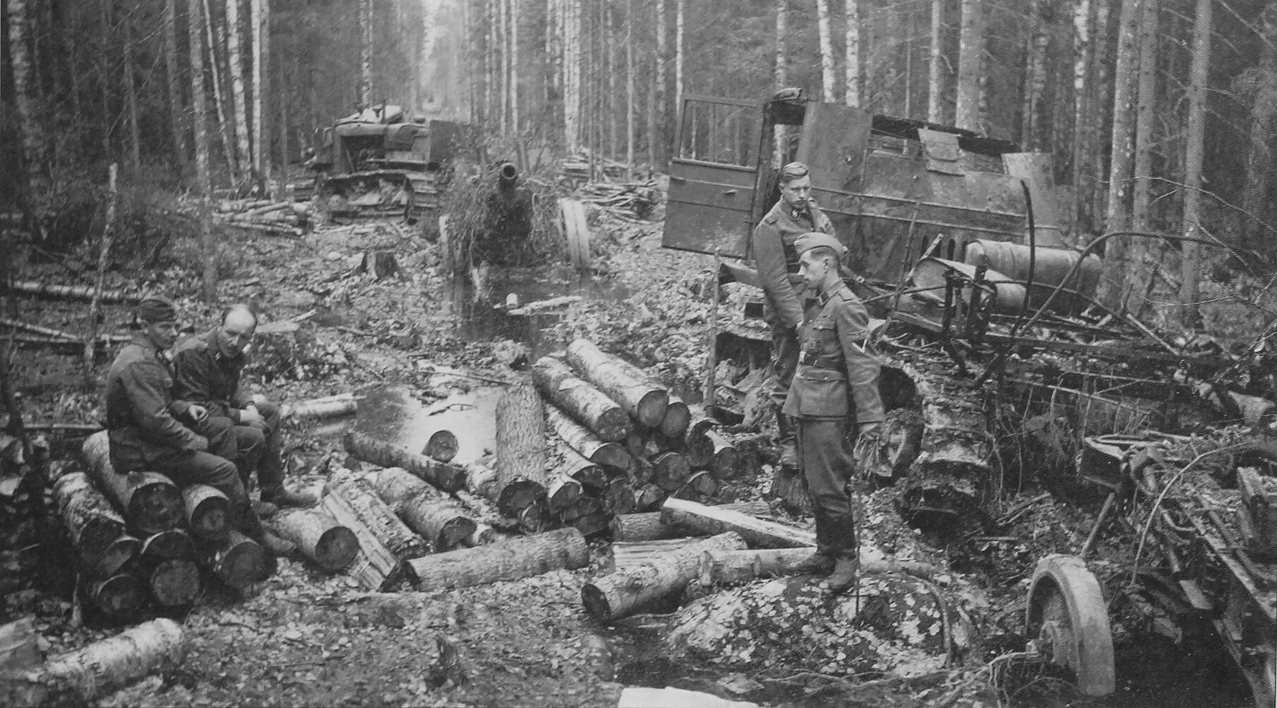 Сс восток. Немецкие солдаты под Ленинградом 1941.