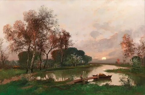 File:Adolf Kaufmann - A Landscape on the Pond.jpg - Wikipedia