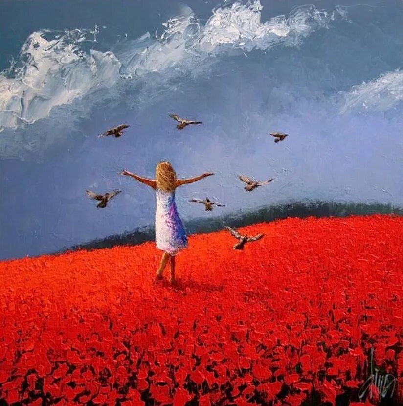 Жизнерадость. Чешский художник Dima Dmitriev. Счастье картины художников.