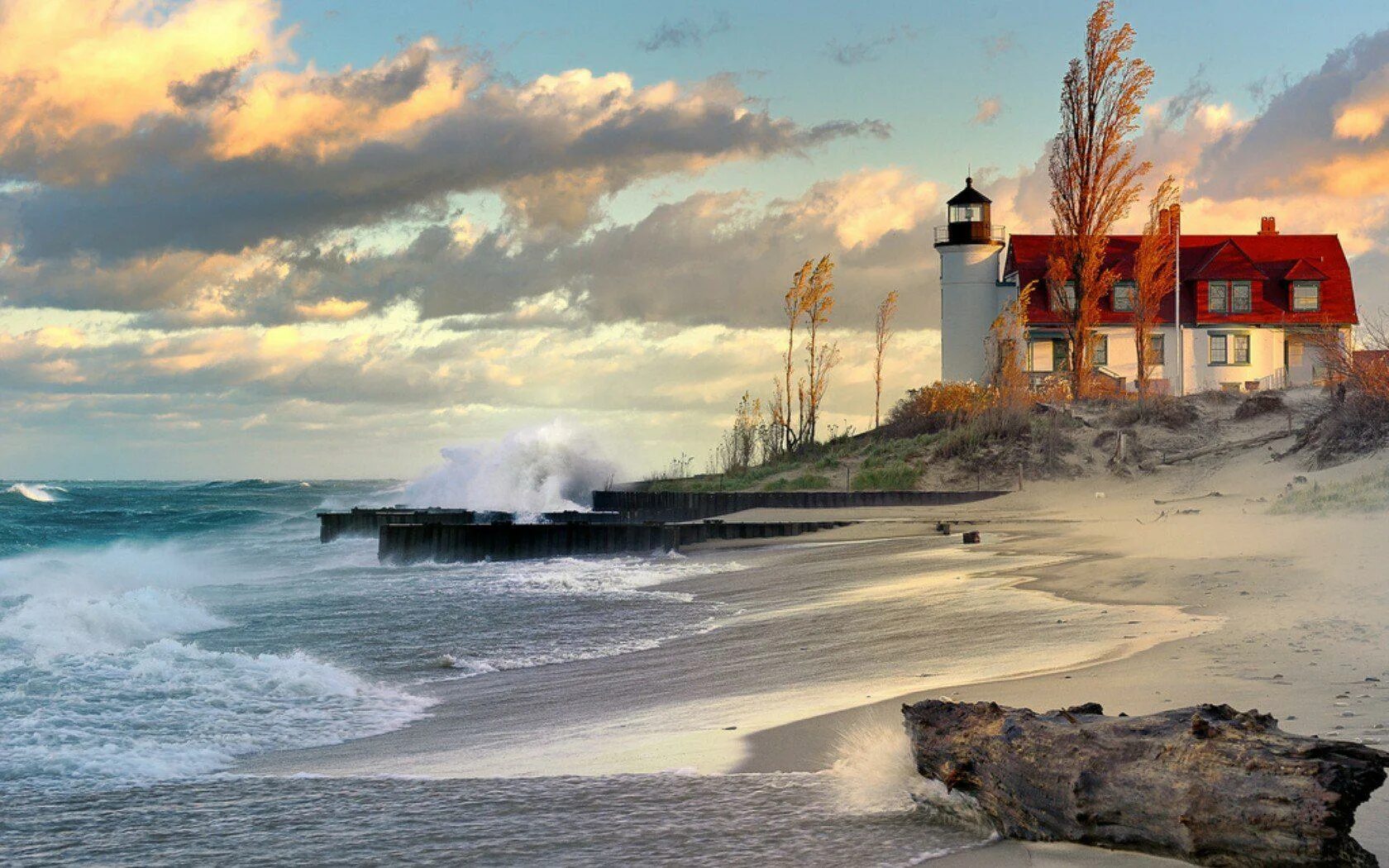 Маяк на озере Мичиган. Маяк Lighthouse Мичиган. Гуд Харбор Бич, Мичиган, США. Озеро Мичиган, штат Мичиган. Штат на берегу океана