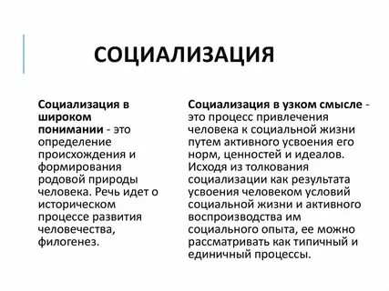 Воспроизводство социализация