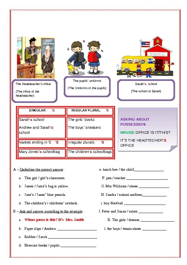 Whose who s exercise. Притяжательный падеж в английском языке Worksheets. Possessive Case Grammar Worksheets. Притяжательный падеж Worksheets. Possessive Case for Kids.