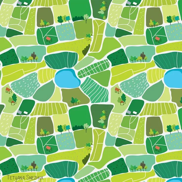 Pattern view. Узоры для парка. seamless pattern landscape. field top view. fields top view texture.