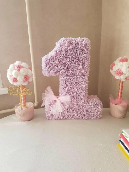 Единица на годик. Объемные цифры. Цифра на годик. 1 своими руками для девочки. 1 своими руками для девочки.
