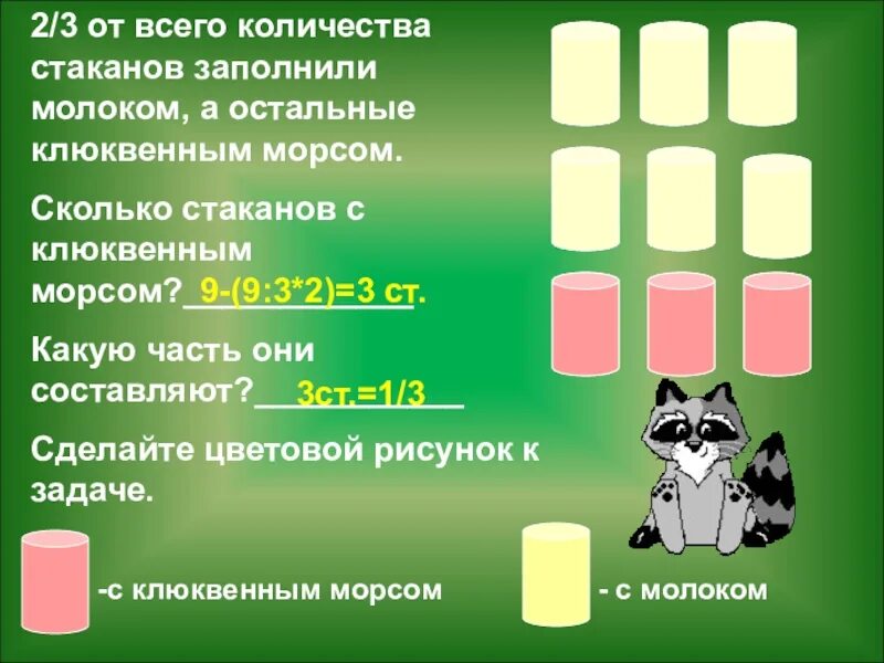 Венька пришел домой из школы немного. 2/3 От всего количества стаканов заполнили молоком. 2/3 От объема. 2/3 Стакана молока это сколько. Заполненный стакан на 2/3.