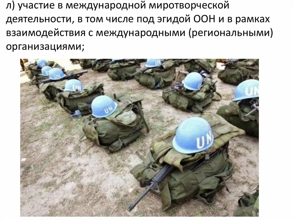 Организация выполняющая миротворческую функцию
