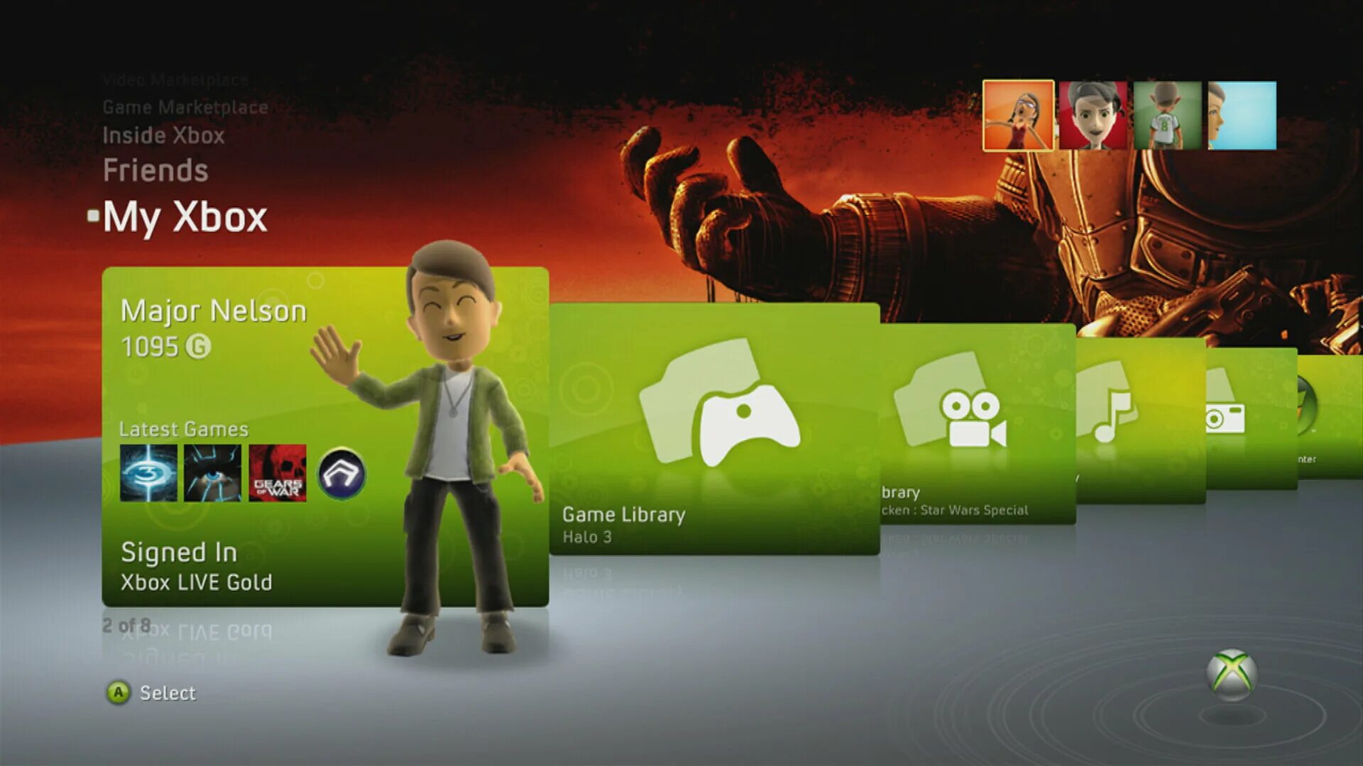 Профиль xbox live. Xbox Live Xbox 360. NXE Xbox 360. Xbox 360 Интерфейс. Xbox Live игры.