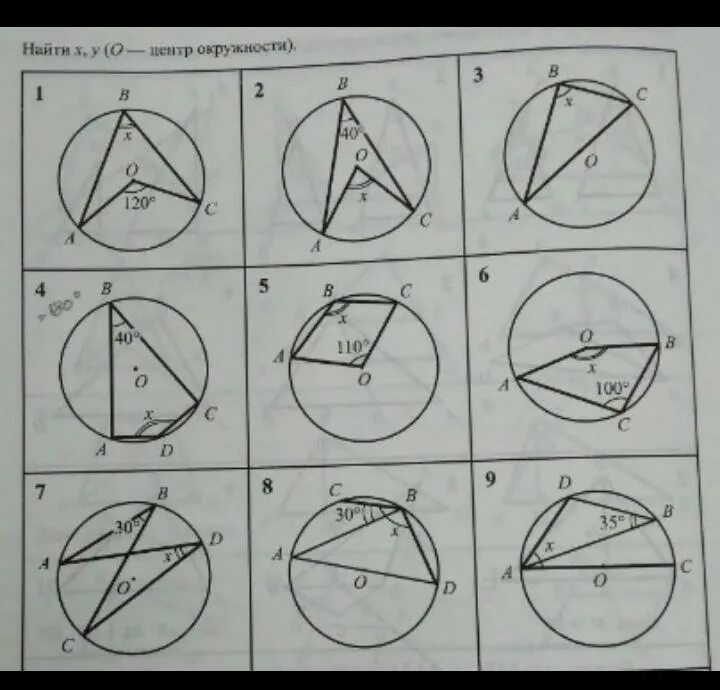 Центральные и вписанные углы 9 класс геометрия. Центральные и вписанные углы 1 вариант. Центральные и вписанные углы 3 случай.