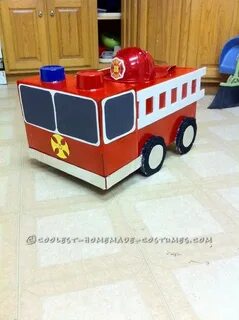 Пожарная машина из картона