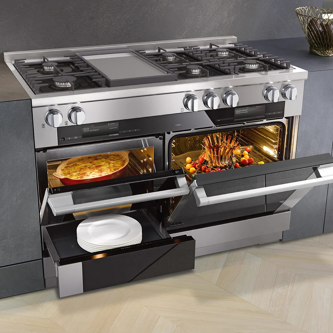 Кухонная плита. Варочный центр smeg tr4110bl1. Большая духовка. Большая духовка. Духовой шкаф.