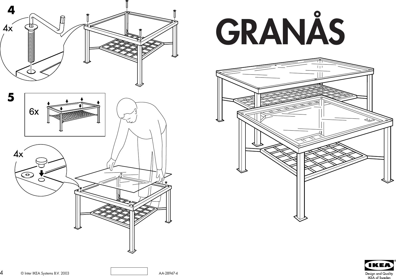 Instruction table