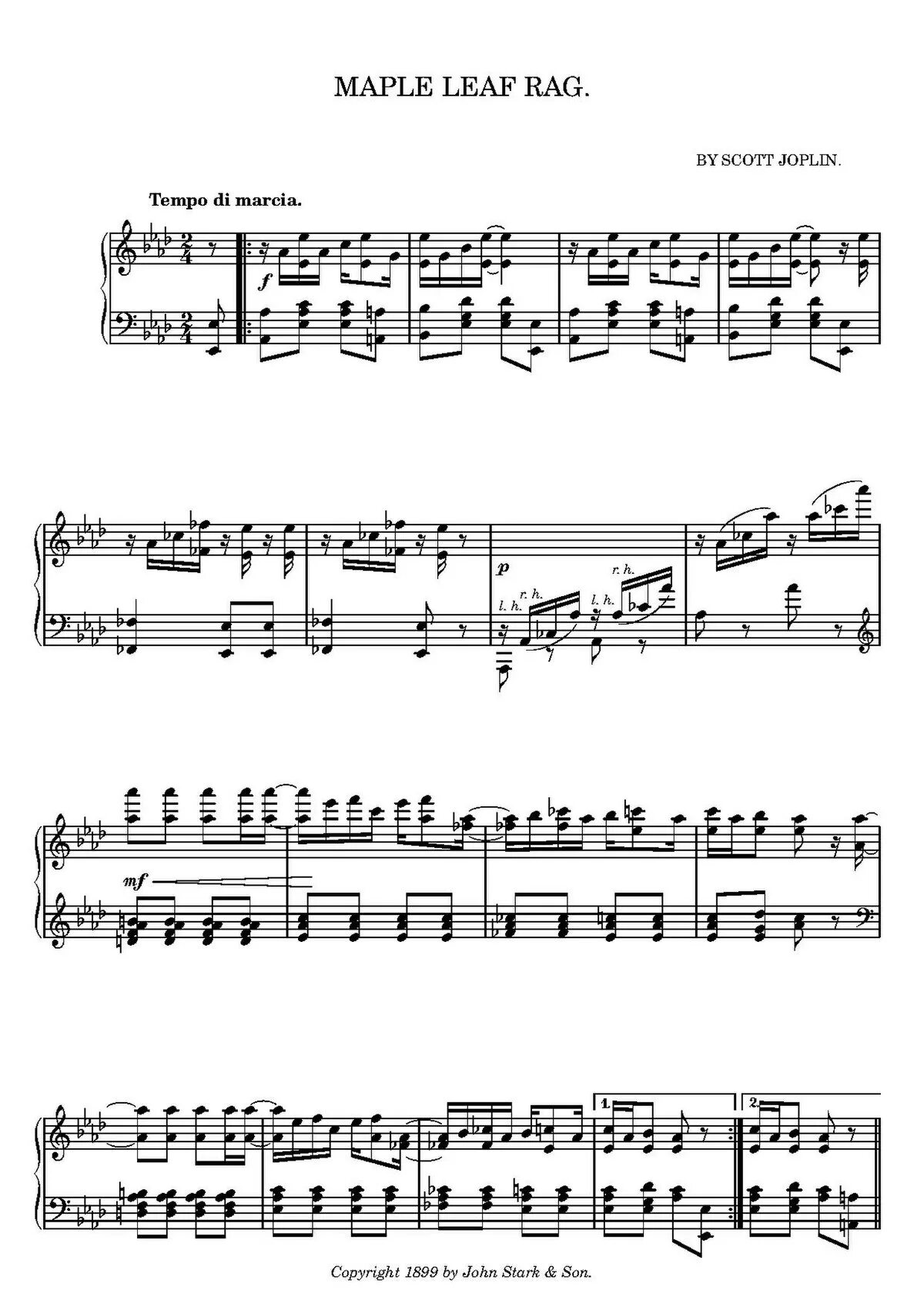 Maple Leaf Rag Sheet. Maple Leaf Rag Ноты для фортепиано оригинальные. Пьеса Maple Leaf Rag. Maple leaf rag