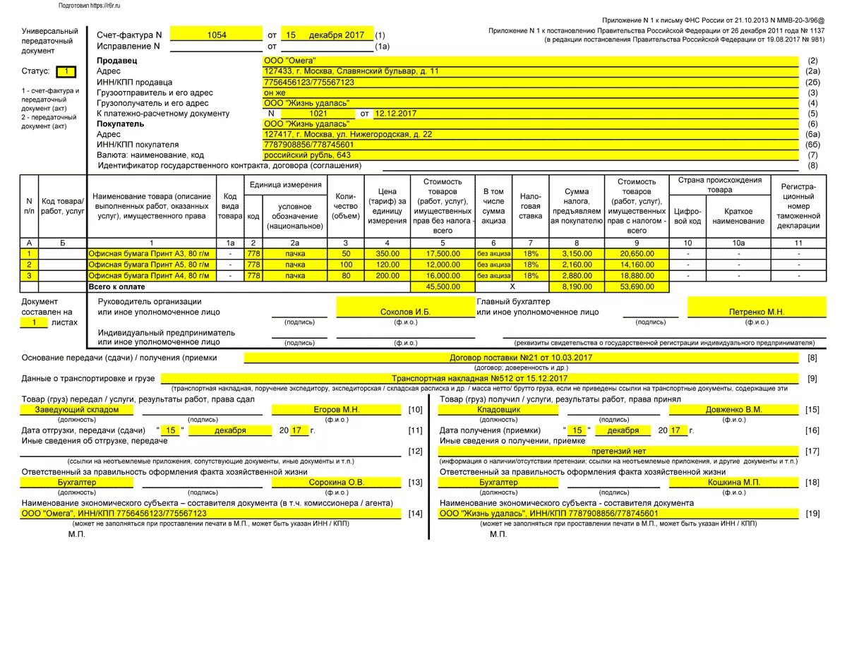 Упд с 01.04 2024. Правильное заполнение УПД образец 2021. Новая форма УПД 2022. УПД форма 2. УПД счет фактура 2020.