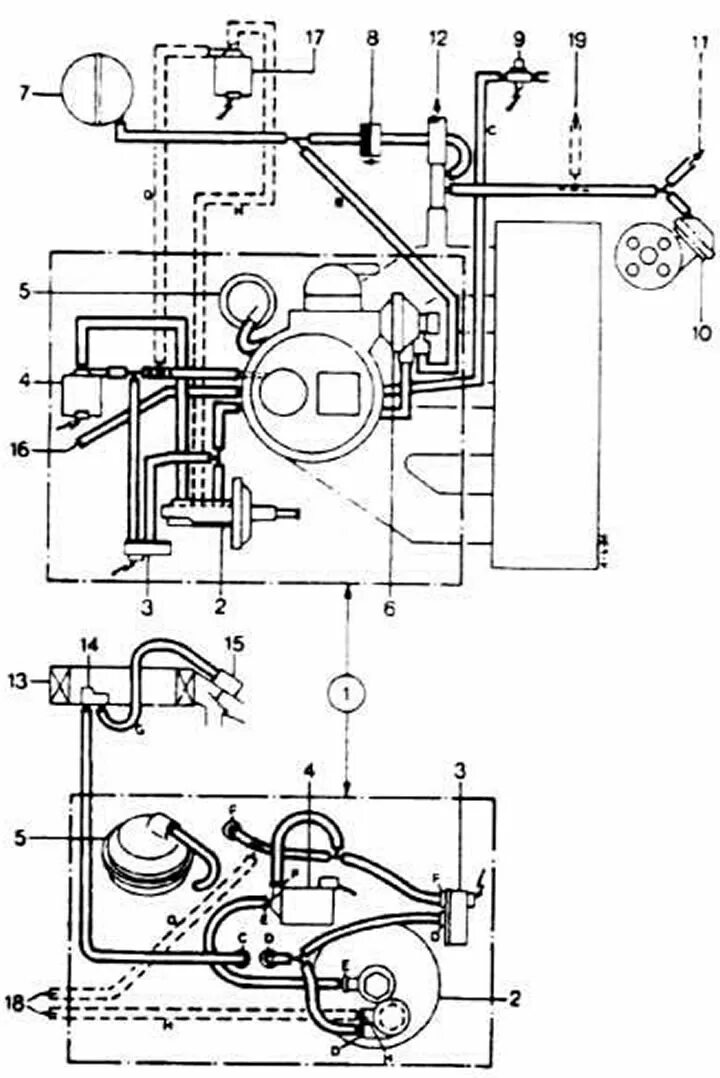 Схема подключения вакуумных трубок на карбюраторе питбург 2 е. Карбюратор пирбург 2е схема вакуумных трубок. Вакуумная система PIERBURG 2e2. Пирбург 2е схема подключения вакуумных трубок.
