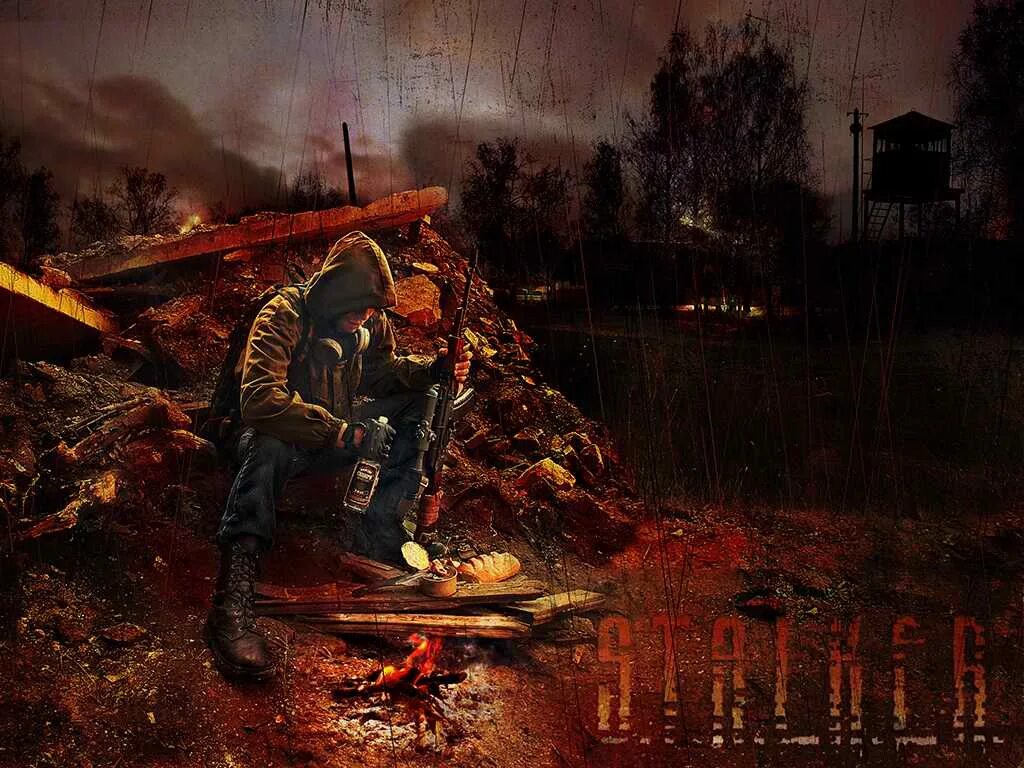 Сталкер тень чернобыля арт. Сталкер e.a.l stalker. s.t.a.l.k.e.r. shadow of chernobyl обои. чистое небо ветер перемен.