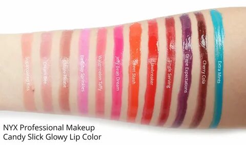 Nyx candy slick swatches