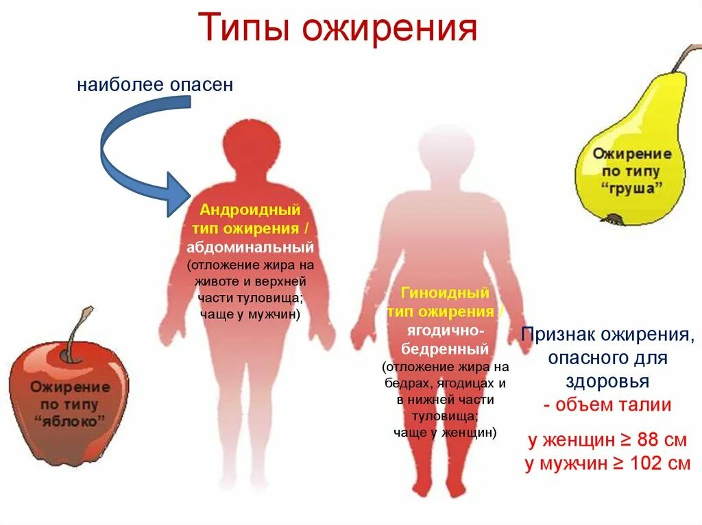 Какие бывают ожирения. Типы ожирения по типу распределения жировой ткани. Типы ожирения гиноидное. Алиментарное ожирение 1 степени абдоминальный Тип. Типы ожирения по локализации отложений.