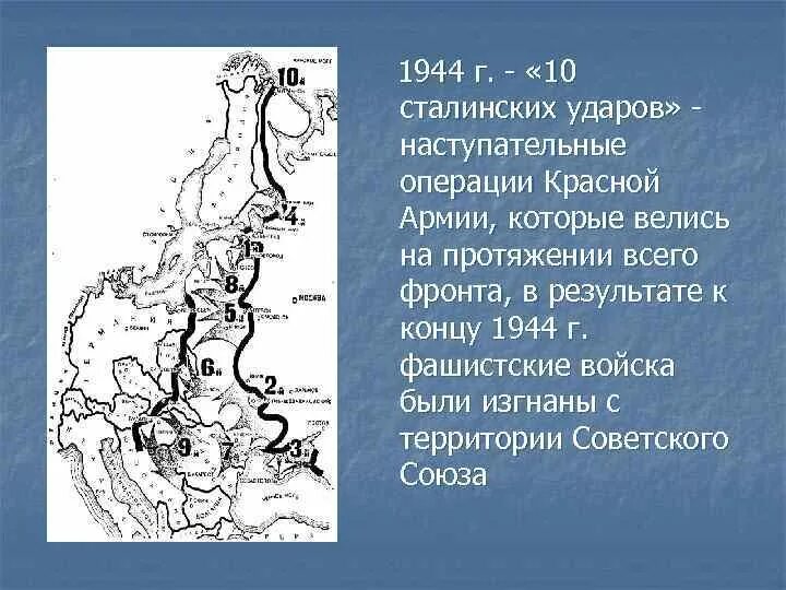 10 Сталинских ударов 1944. 10 Ударов Сталина на карте. Десять сталинских ударов 1944 карта. Десять сталинских ударов направления ударов.